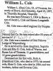 Cole, William Leon - Obituary