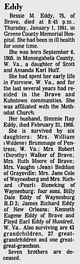 Eddy, Bessie Mae (Huff) - Obituary